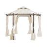 Pérgola de Jardim PORTEL Metal 350 cm 350 cm Creme