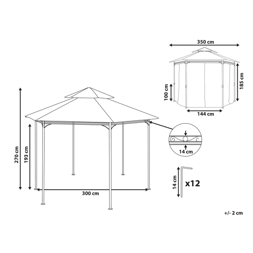 Beliani Pérgola de Jardim PORTEL Beliani Pérgola de Jardim PORTEL