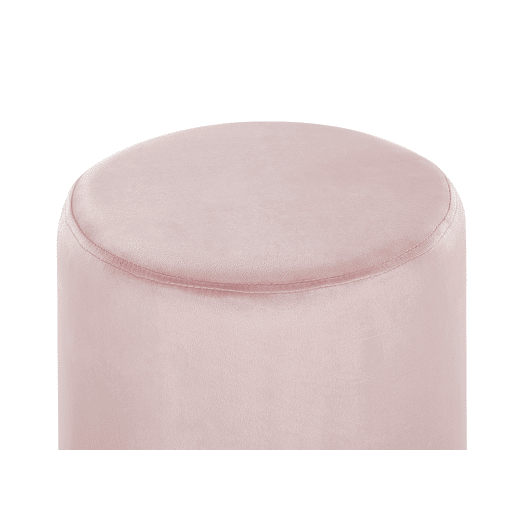 Pufe BRIGITTE Veludo Rosa pastel 36 cm 36 cm 44 cm
