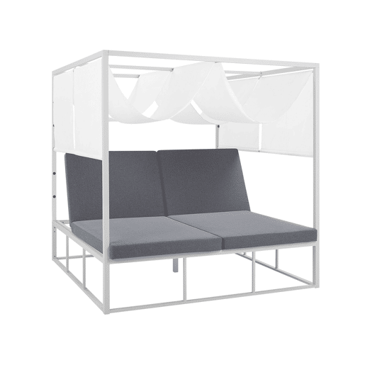 Cama de jardim PALLANZA Metal Branco