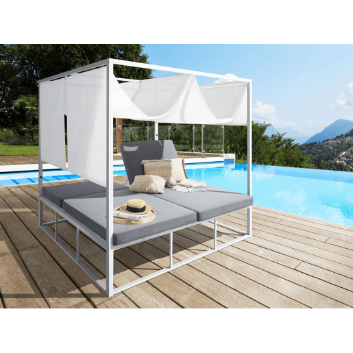 Cama de jardim PALLANZA Metal Branco