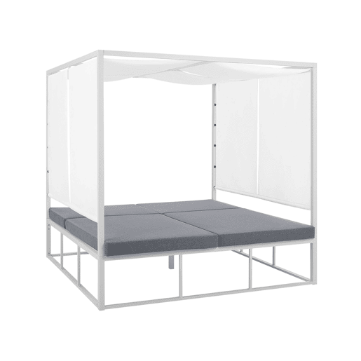 Cama de jardim PALLANZA Metal Branco