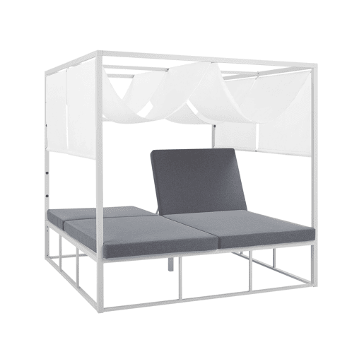 Cama de jardim PALLANZA Metal Branco