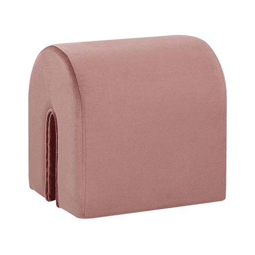 Pufe de veludo cor-de-rosa 35 x 42 cm MODOC