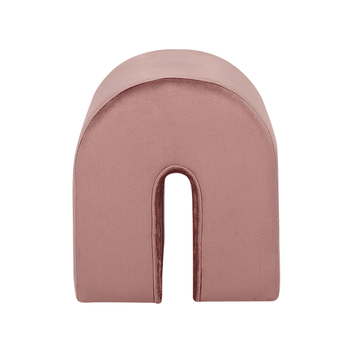 Pufe de veludo cor-de-rosa 35 x 42 cm MODOC