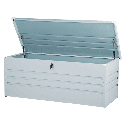Caixa de arrumação CEBROSA Metal 165 cm 70 cm Cinzento claro