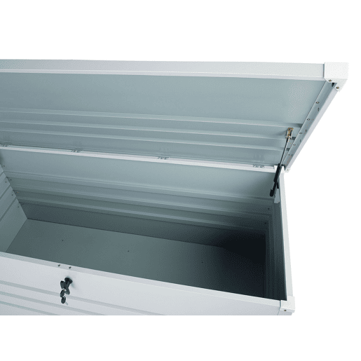 Caixa de arrumação CEBROSA Metal 165 cm 70 cm Cinzento claro