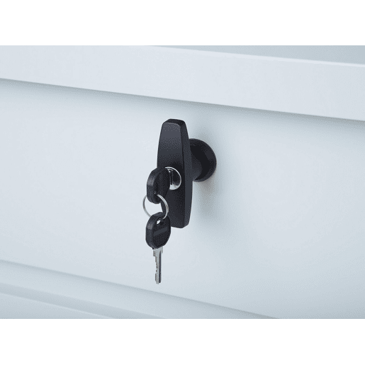 Caixa de arrumação CEBROSA Metal 165 cm 70 cm Cinzento claro