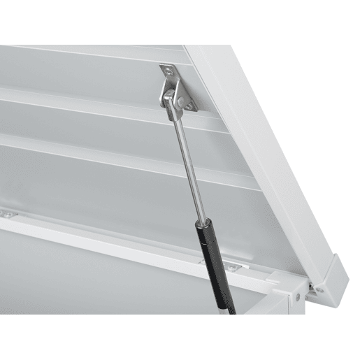 Caixa de arrumação CEBROSA Metal 165 cm 70 cm Cinzento claro
