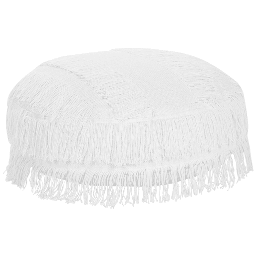 Pufe OULAD Algodão Branco 50 cm 50 cm 20 cm