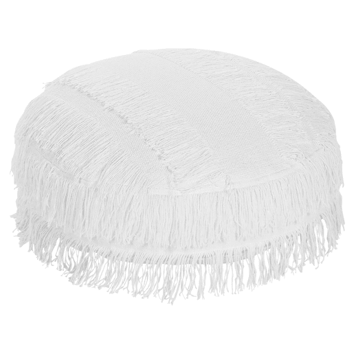 Pufe OULAD Algodão Branco 50 cm 50 cm 20 cm
