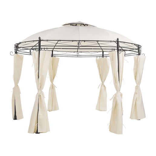 Pérgola de Jardim SAFARA Metal 368 cm 368 cm Creme