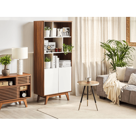 Estante COLUMBUS 182 cm CastanhoBranco