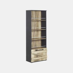 Estante com 4 prateleiras SALTER 163 cm CastanhoPreto