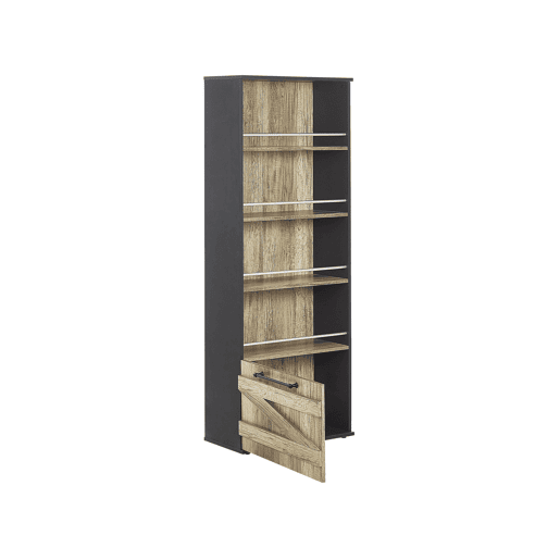 Estante com 4 prateleiras SALTER 163 cm CastanhoPreto Estante com 4 prateleiras SALTER 163 cm CastanhoPreto