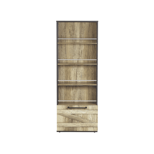 Estante com 4 prateleiras SALTER 163 cm CastanhoPreto Estante com 4 prateleiras SALTER 163 cm CastanhoPreto