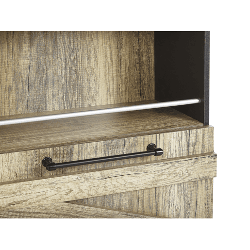 Estante com 4 prateleiras SALTER 163 cm CastanhoPreto Estante com 4 prateleiras SALTER 163 cm CastanhoPreto