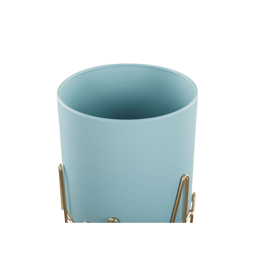 Vaso alto para plantas KALANDRA Metal 19 cm Azul claro