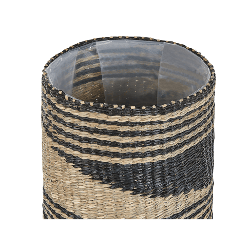Conjunto de 3 vasos para plantas RATTAIL Alga 322927 cm Preto