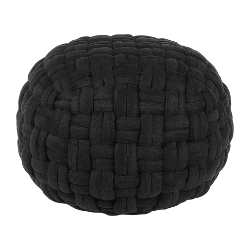 Pufe HOPA Veludo Preto 45 cm 45 cm 35 cm