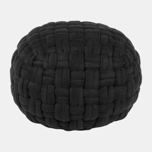 Pufe HOPA Veludo Preto 45 cm 45 cm 35 cm