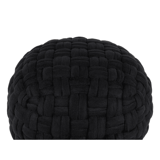 Pufe HOPA Veludo Preto 45 cm 45 cm 35 cm