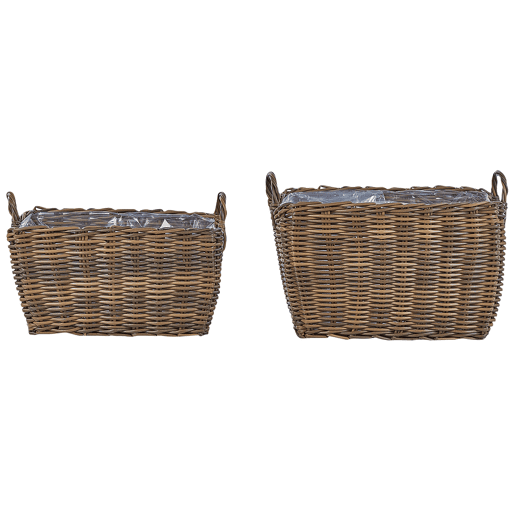 Beliani Conjunto de 2 vasos para plantas ORMOS Beliani Conjunto de 2 vasos para plantas ORMOS