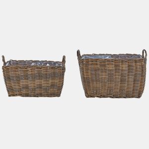 Beliani Conjunto de 2 vasos para plantas ORMOS