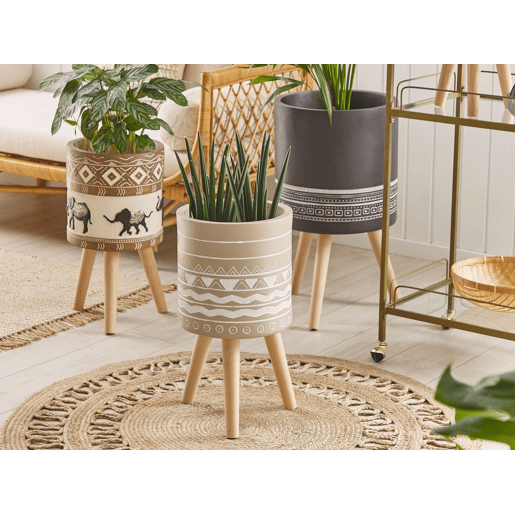 Vaso alto para plantas MILINA 30 cm Creme