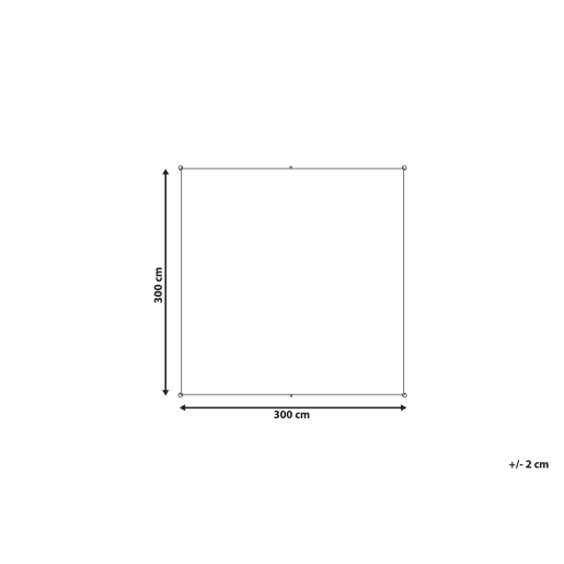 Vela de sombra LUKKA 300 cm 300 cm Cinzento