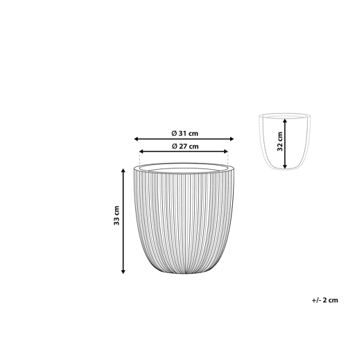 Vaso CHIOS 31 cm Cinzento