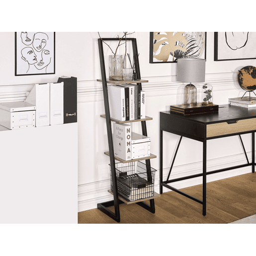 Estante com 4 prateleiras JOPLIN 143 cm Preto
