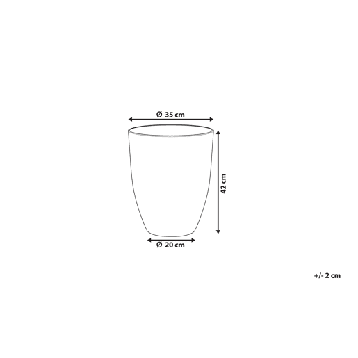 Vaso CROTON 35 cm Cinzento claro