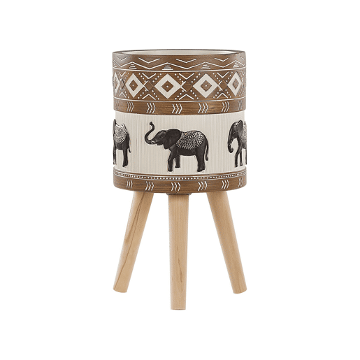 Vaso alto para plantas ACHILIO 30 cm Castanho escuro