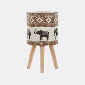 Vaso alto para plantas ACHILIO 30 cm Castanho escuro
