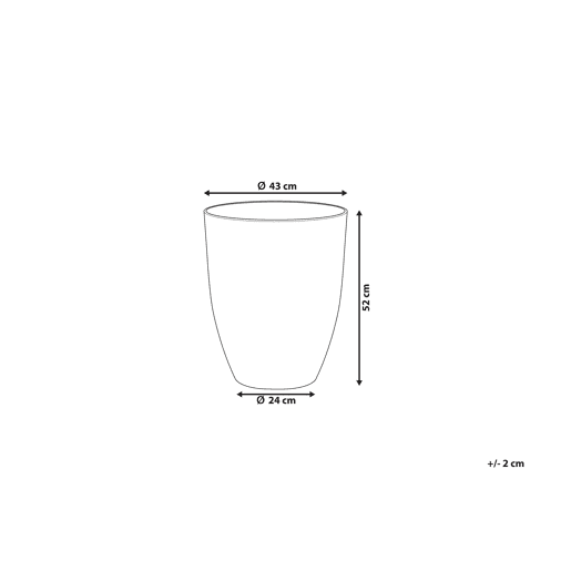 Vaso CROTON 43 cm Cinzento claro