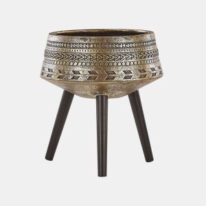 Vaso alto para plantas VARDIANI 50 cm Dourado