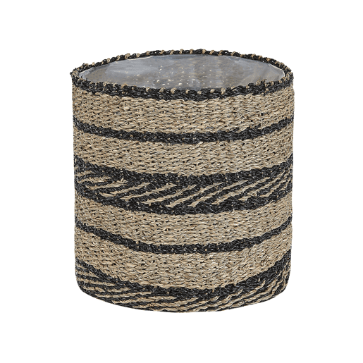 Conjunto de 3 vasos para plantas RASBORA Alga 353127 cm Preto