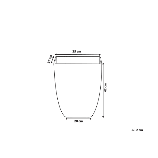 Vaso MIRO 35 cm Branco