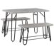 Beliani Conjunto de comedor KEMPTON Beliani Conjunto de comedor KEMPTON Gris Claro
