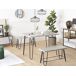 Beliani Conjunto de comedor KEMPTON Beliani Conjunto de comedor KEMPTON Gris Claro
