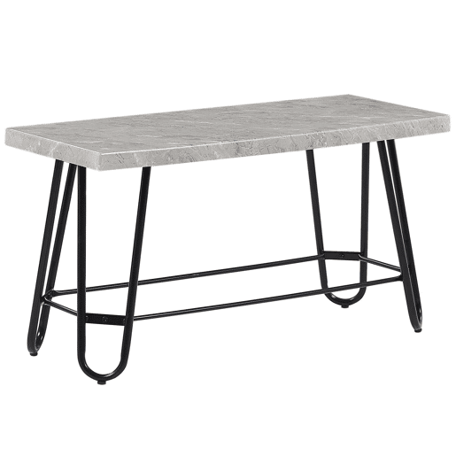 Conjunto de refeição KEMPTON Cinzento claro 4 lugares