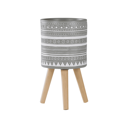 Vaso alto para plantas NAUSA 30 cm Cinzento claro