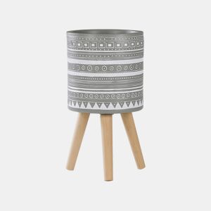 Vaso alto para plantas NAUSA 30 cm Cinzento claro