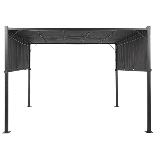 Pérgola de Jardim LED PARGA Metal 310 cm 310 cm Cinzento escuro