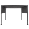 Pérgola de Jardim LED PARGA Metal 310 cm 310 cm Cinzento escuro
