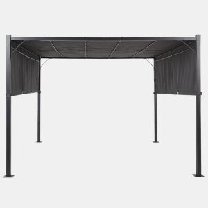 Pérgola de Jardim LED PARGA Metal 310 cm 310 cm Cinzento escuro