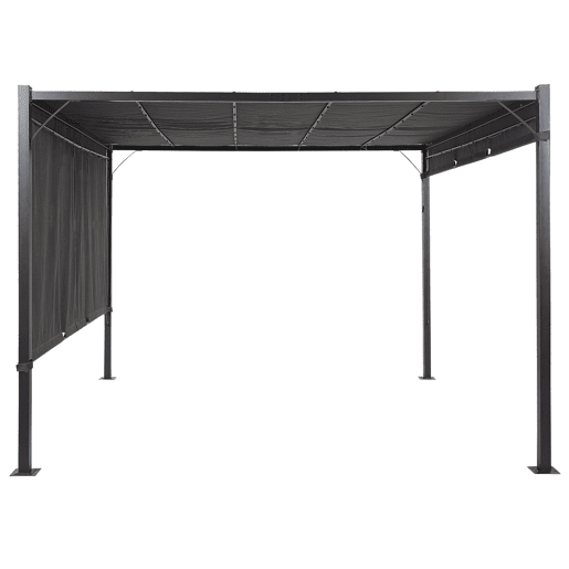 Pérgola de Jardim LED PARGA Metal 310 cm 310 cm Cinzento escuro