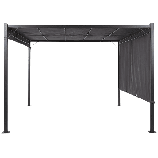 Pérgola de Jardim LED PARGA Metal 310 cm 310 cm Cinzento escuro