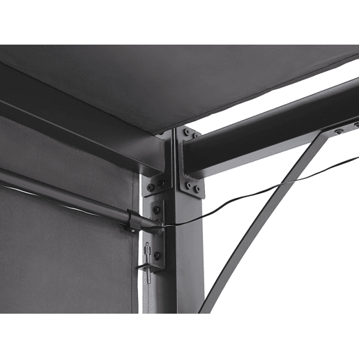 Pérgola de Jardim LED PARGA Metal 310 cm 310 cm Cinzento escuro